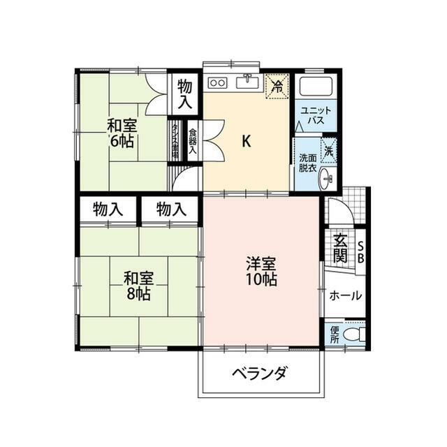 福田ハイツ 201号室 間取り