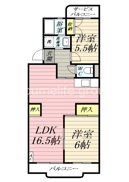 第2セピアコート興津 303号室 間取り