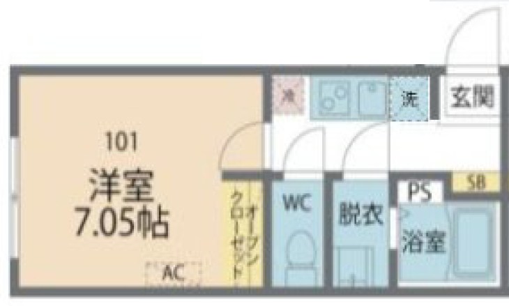 カインドネス辻堂North 101号室 間取り