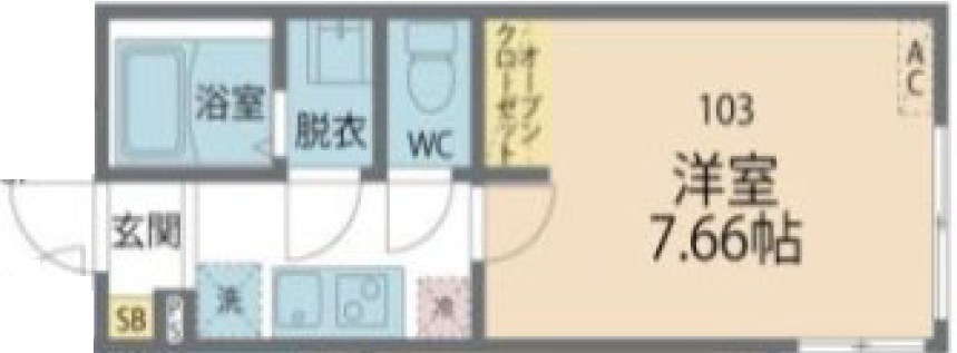 カインドネス辻堂Ｎｏｒｔｈ 203号室 間取り