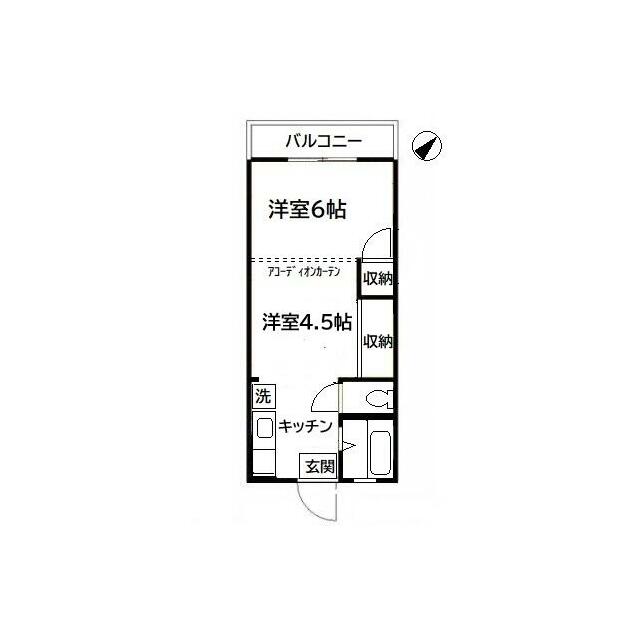レジデンスニシイ 203号室 間取り