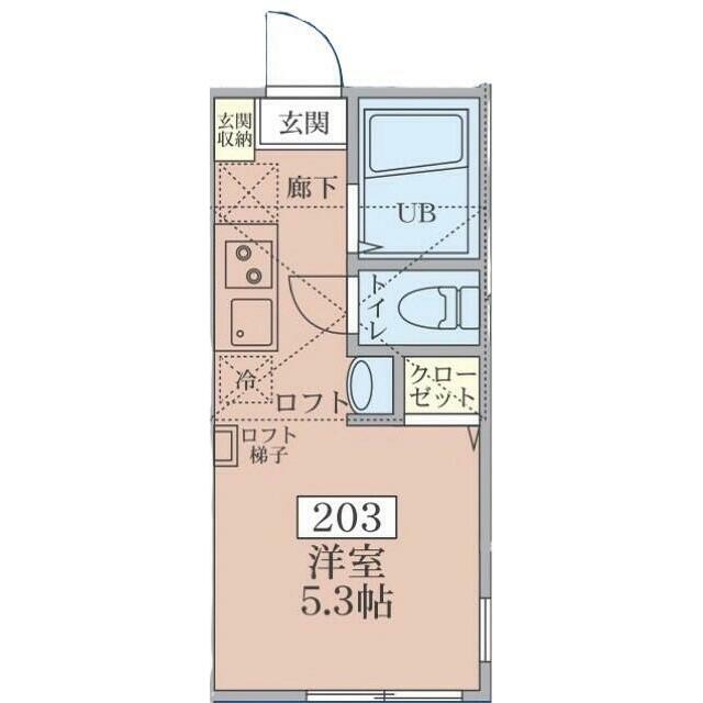 フェンテ本郷台 203号室 間取り