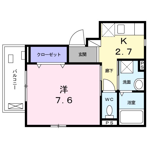 プラムマリー相模大塚 302号室 間取り