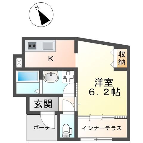 モンテ鎌倉 102号室 間取り