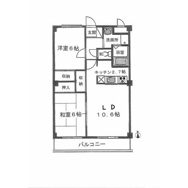 クイーンズタウンⅠ番館 303号室 間取り