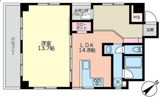 アール・ケープラザ東戸塚 501号室 間取り