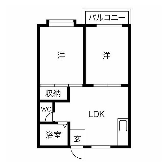 メゾンアイⅠＡ・Ｂ 203号室 間取り