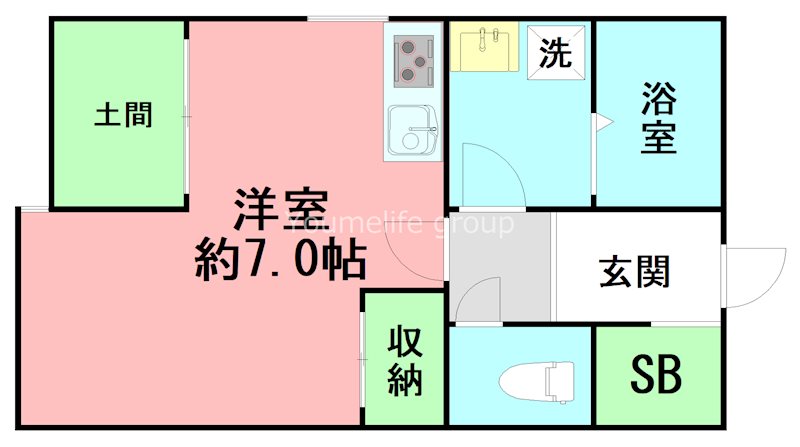 N’s ROOM 101号室 間取り