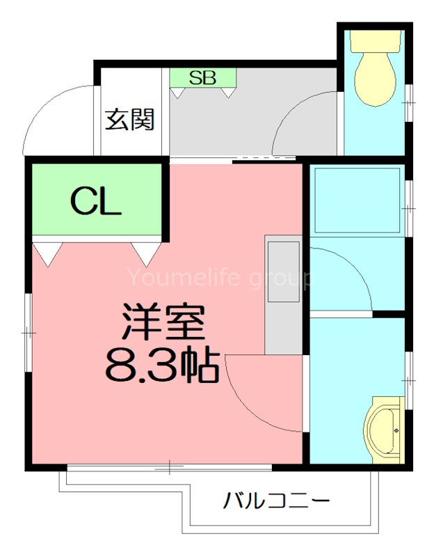 Ringaku 302号室 間取り