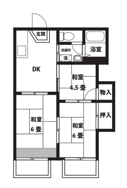 メゾンドールＫＯＳＨＩＯ 101号室 間取り