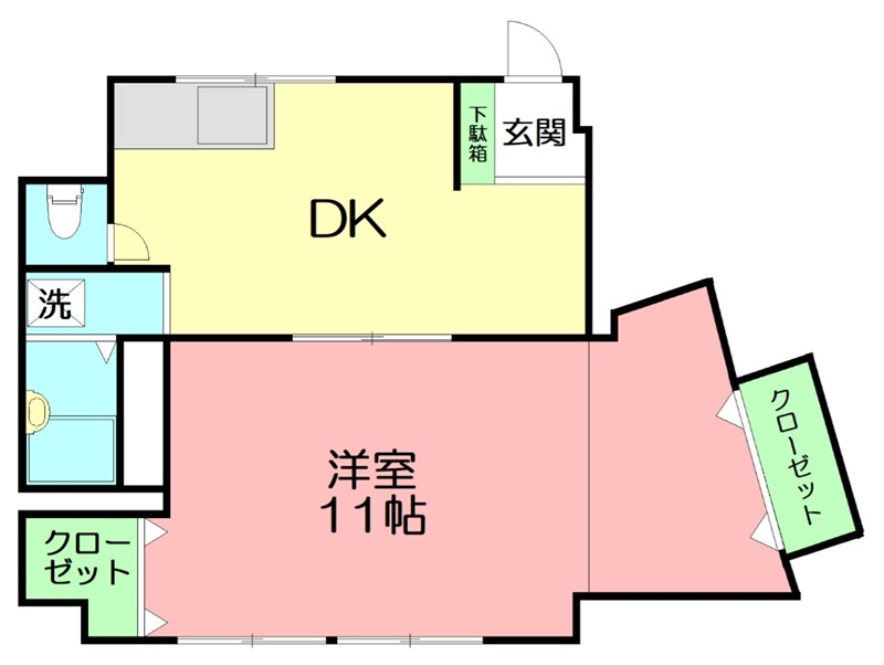 地建ハイツ 203号室 間取り