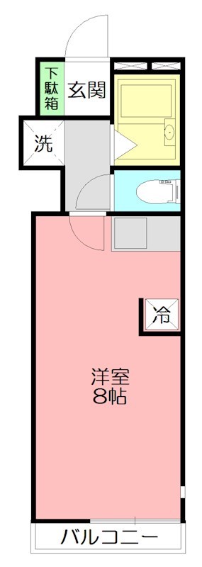パストラル南鴨宮 101号室 間取り