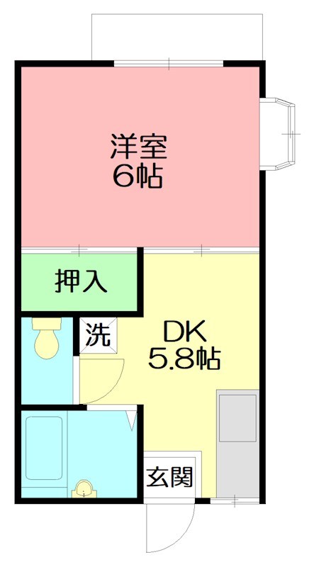 ファミーユ松田 105号室 間取り