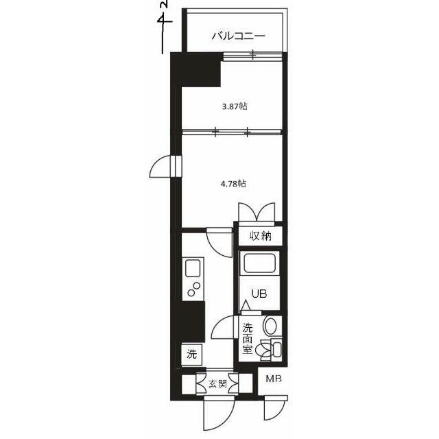 ステラ平塚 401号室 間取り