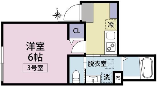 ルクシア桜ヶ丘 203号室 間取り