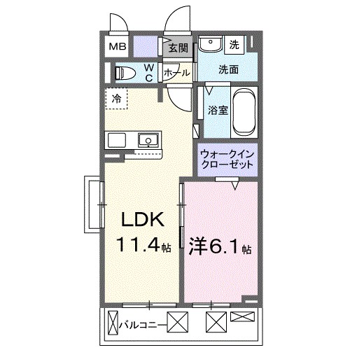 グレース ローズ 205号室 間取り