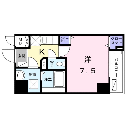 スアヴィス平塚宝町 1008号室 間取り