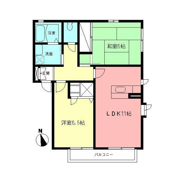 メゾン緑水Ｅ 202号室 間取り