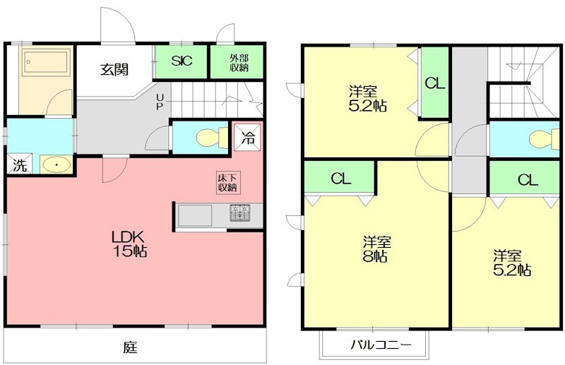 ガーデンヒルズ湘南台F棟 F棟1号室 間取り