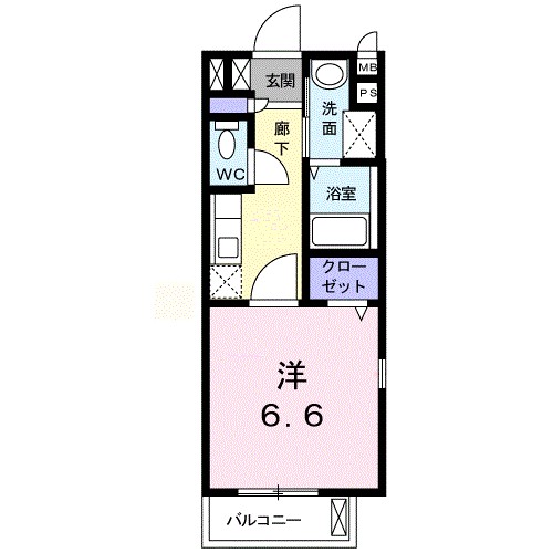 フロレンティア 201号室 間取り