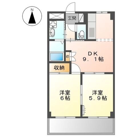 リヴィエール宮前 105号室 間取り