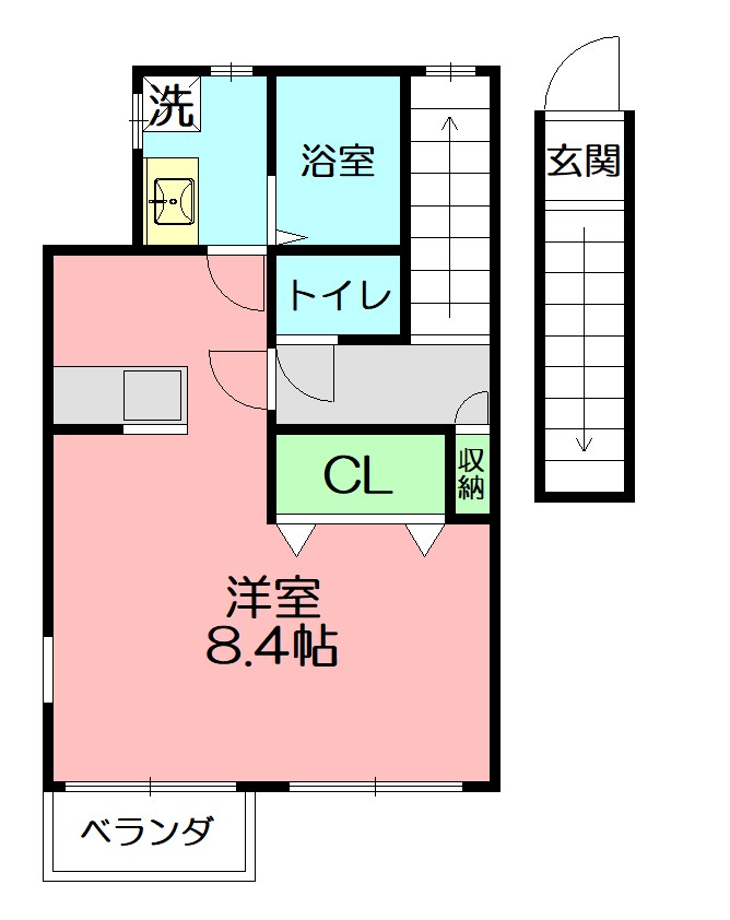 CREA 201号室 間取り