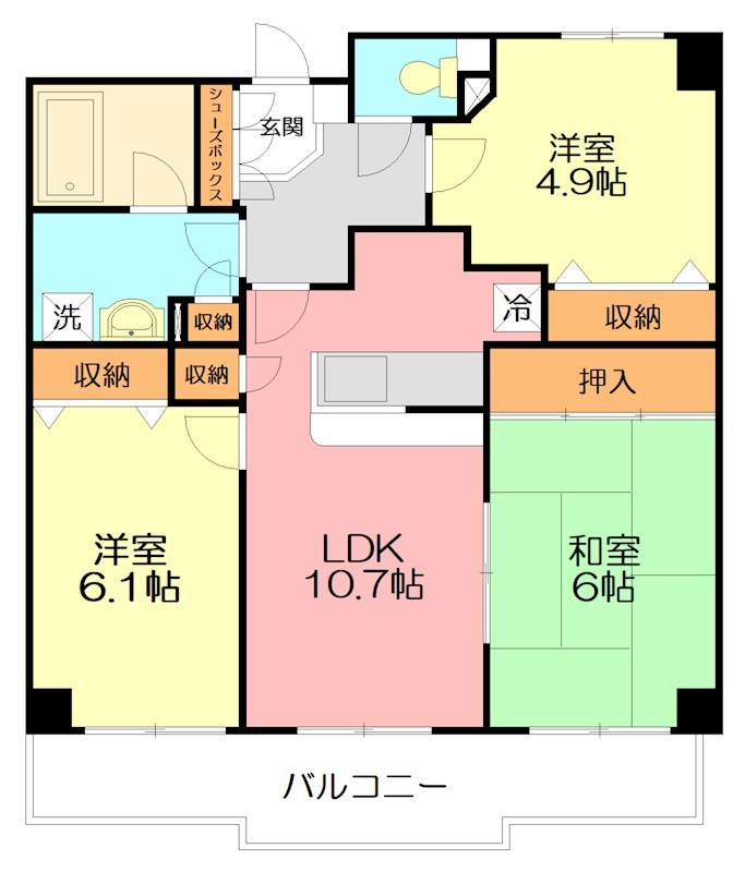 コンフォール湘南 201号室 間取り