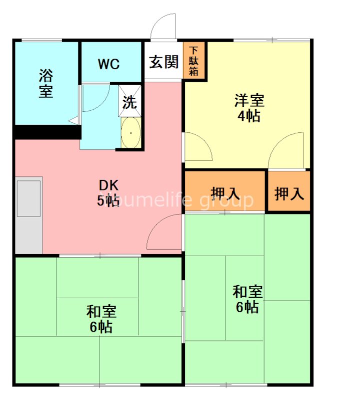 アムール秋山A 202号室 間取り