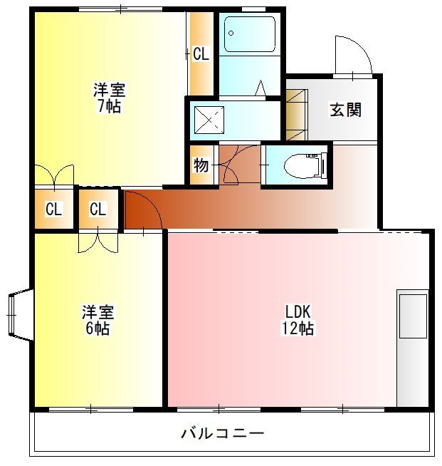 アルカディア 103号室 間取り