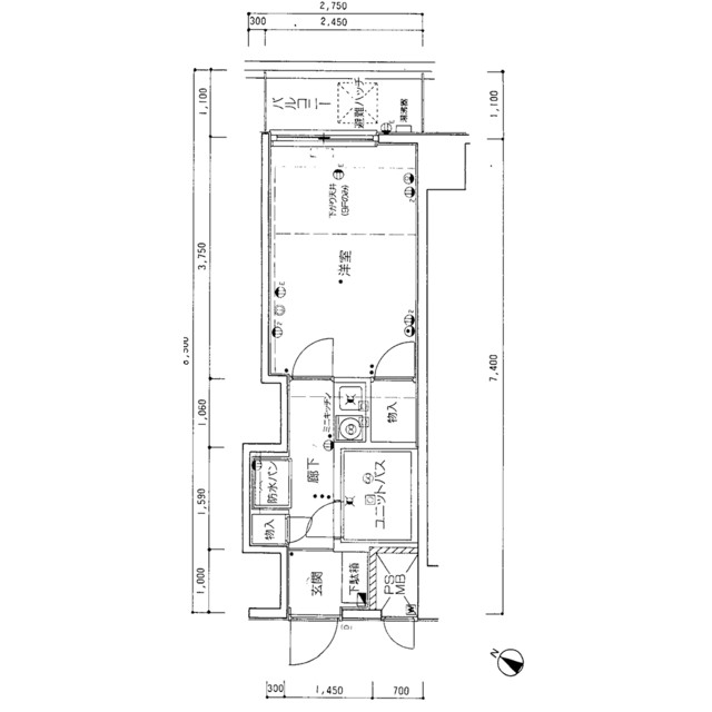 シルフィード平塚 402号室 間取り