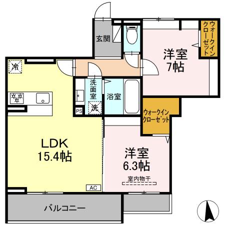 メゾン ド ネージュ東戸塚 202号室 間取り