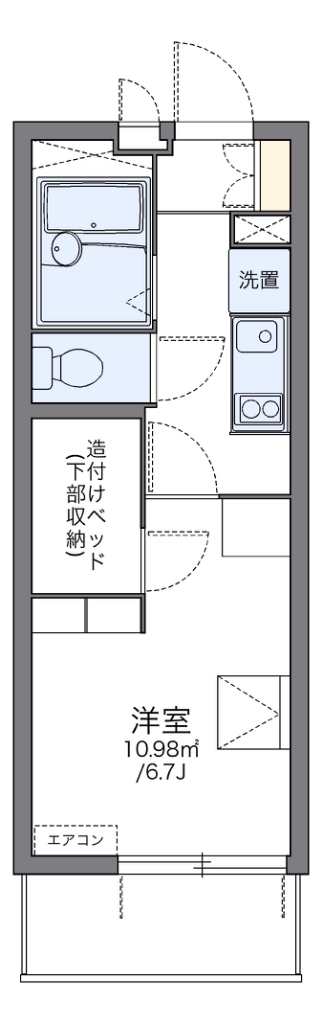 レオパレス伊勢吉 203号室 間取り