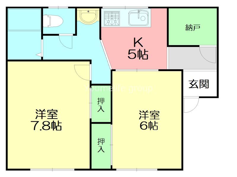 コーポＫ-1 202号室 間取り