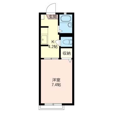 クロワール湘南 201号室 間取り