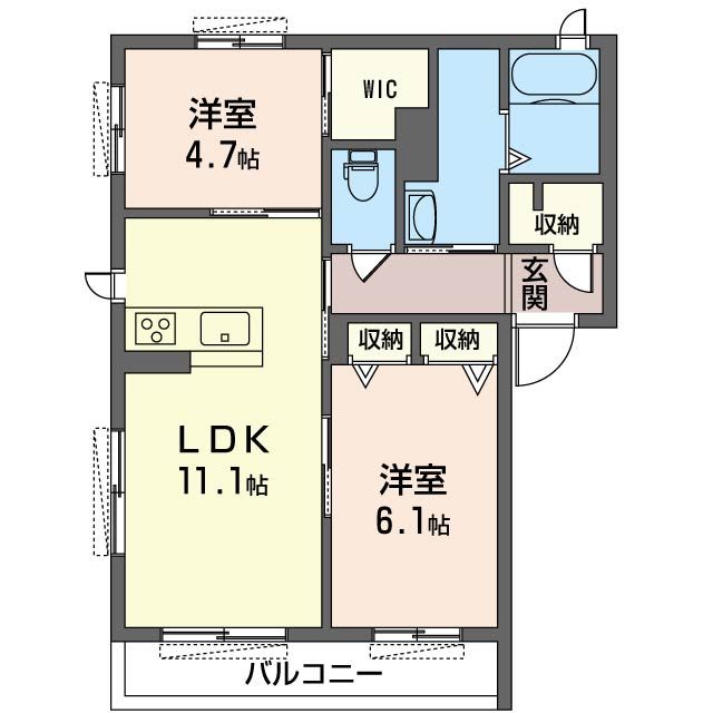 シャーメゾン湘南大庭 101号室 間取り