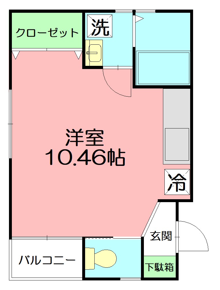 コーポ真 202号室 間取り