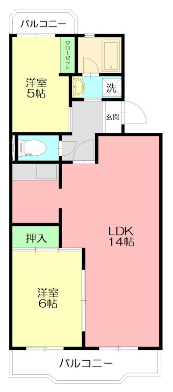 レジデンス白鳥 203号室 間取り