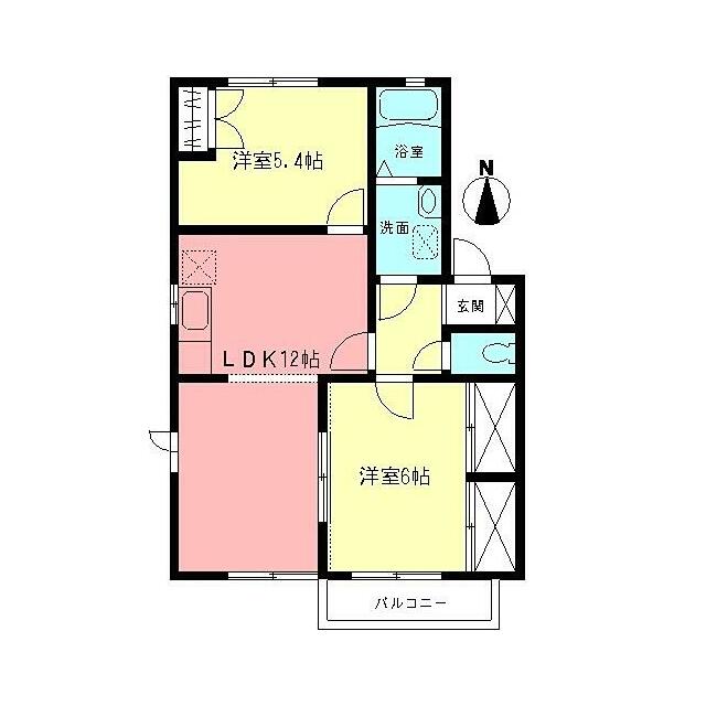 エスポワール&beta; 202号室 間取り