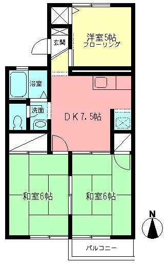 サンハイム韮山 103号室 間取り