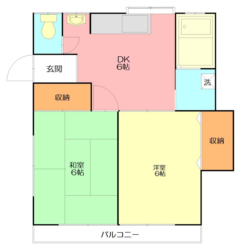コーポ新倉 101号室 間取り