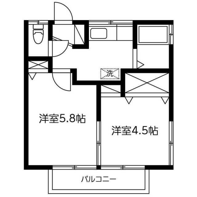 佐相荘 201号室 間取り