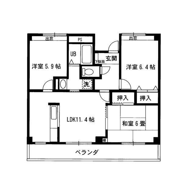 グランシャリオ原宿 201号室 間取り