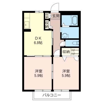 エスポワール湘南 101号室 間取り
