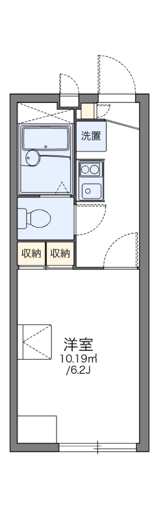 レオパレスウエストハイムＦ 101号室 間取り