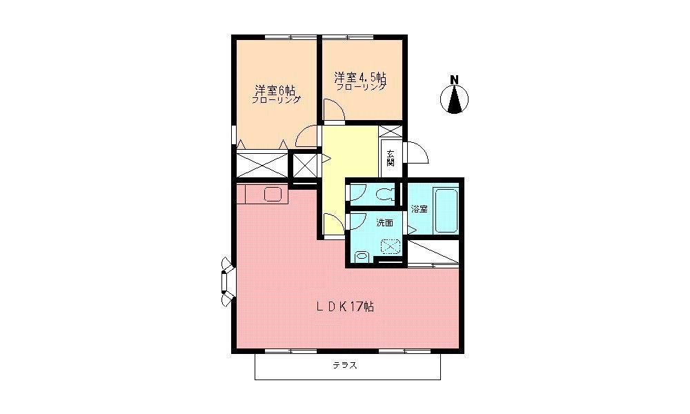 ハイツくぬぎB 102号室 間取り
