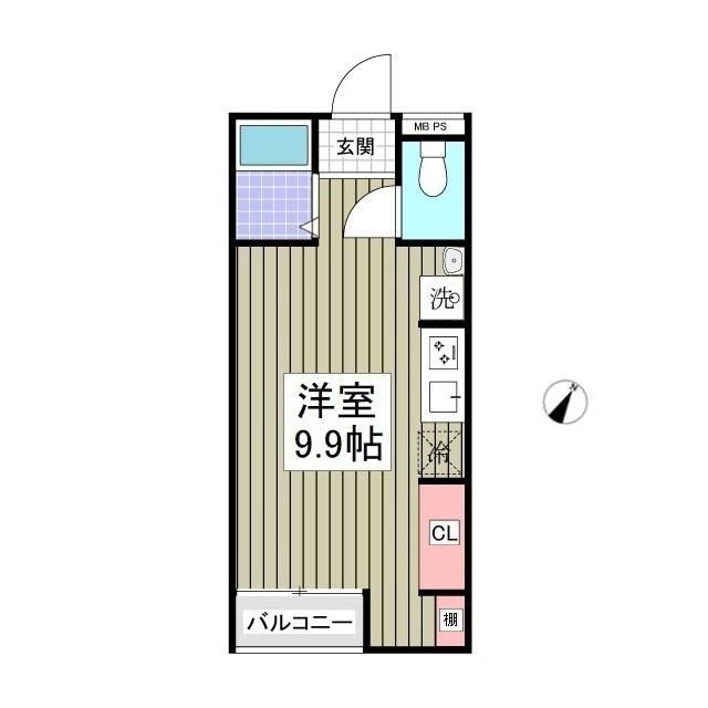 MQuarto港南台 202号室 間取り