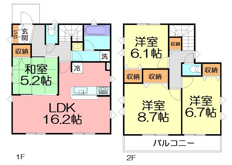 クレイドルガーデン平塚市西真土第３　２号棟 間取り