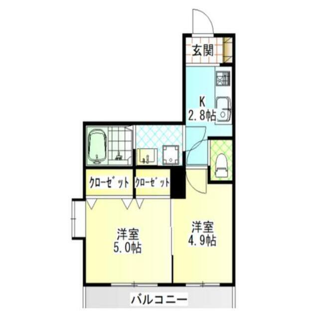 グリーンハイツ城山 202号室 間取り