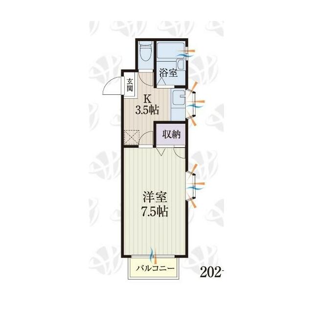秦野市尾尻アパート 103号室 間取り