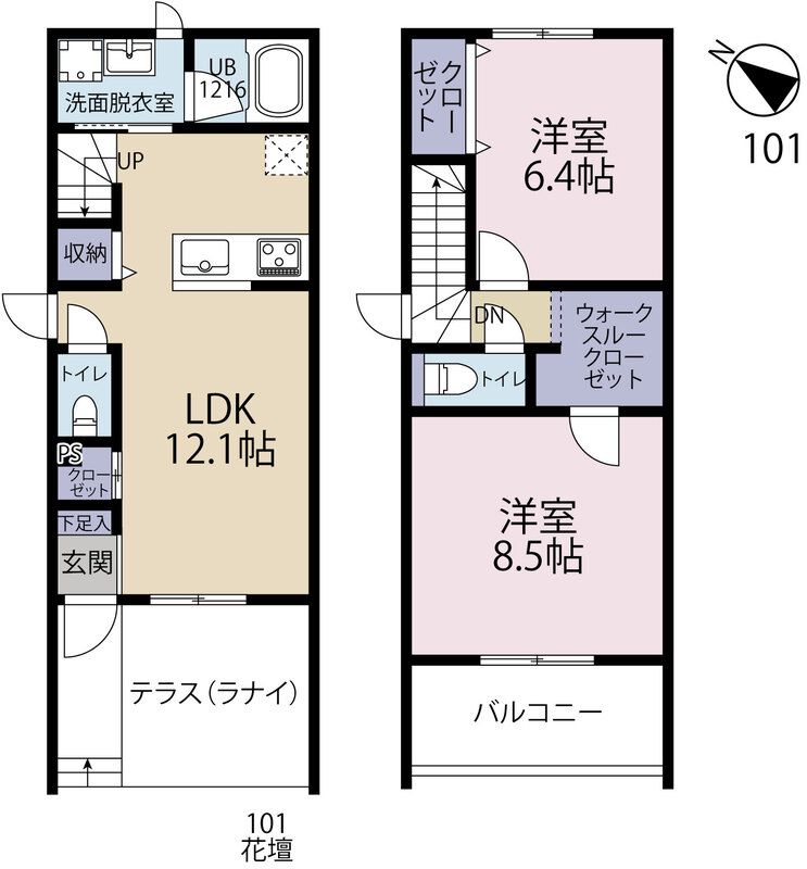 Parkside Lanai 間取り